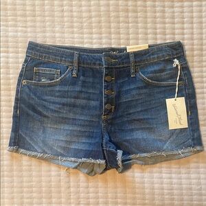 Universal Thread - Women’s Dark Wash Jean Shorts, Comfort Stretch, High Rise